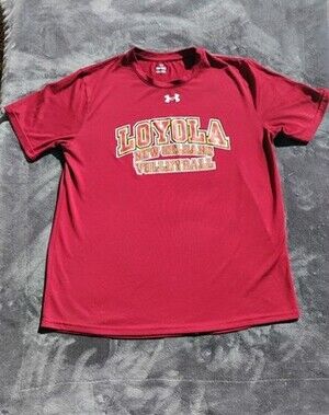 Under Armour Loyola New Orleans Volleyball Shirt Player 4 Red Size M